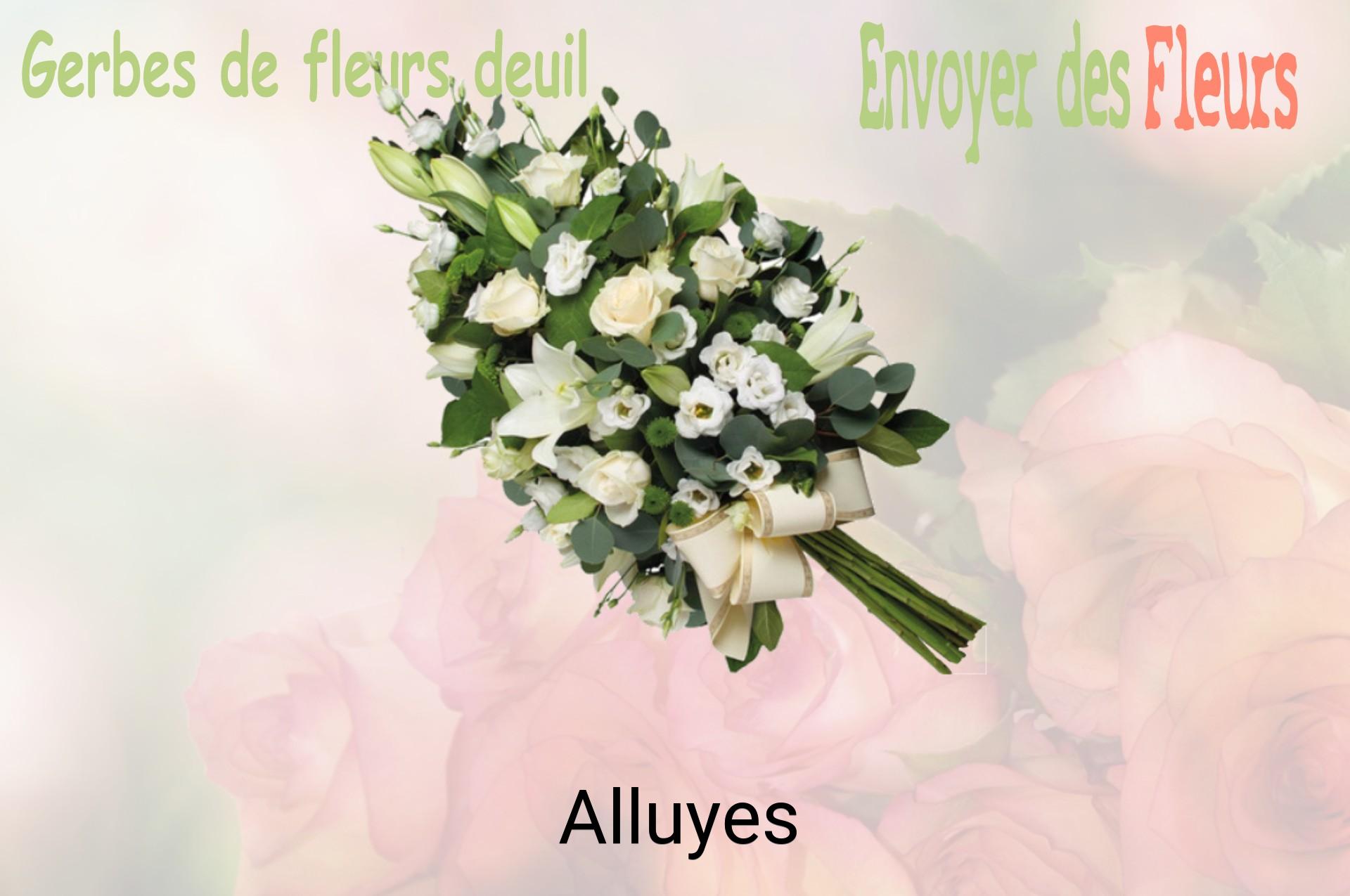 Gerbe de fleurs de deuil livrée à Alluyes